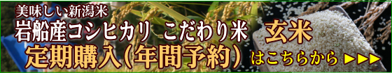 おいしい岩船産コシヒカリ こだわり米 玄米 定期購入（年間予約）はこちらから