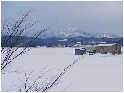 新潟県関川村の冬の景色